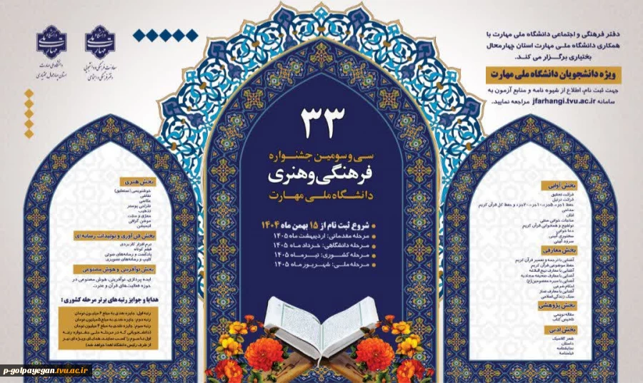 آغاز ثبت نام سی و سومین جشنواره فرهنگی و هنری دانشگاه ملی مهارت  2